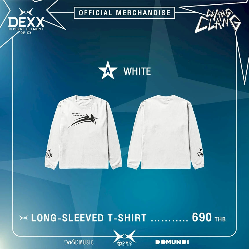D015 - DEXX DEBUT OFFICIAL MERCHANDISE | WHITE LONG-SLEEVED T-SHIRT