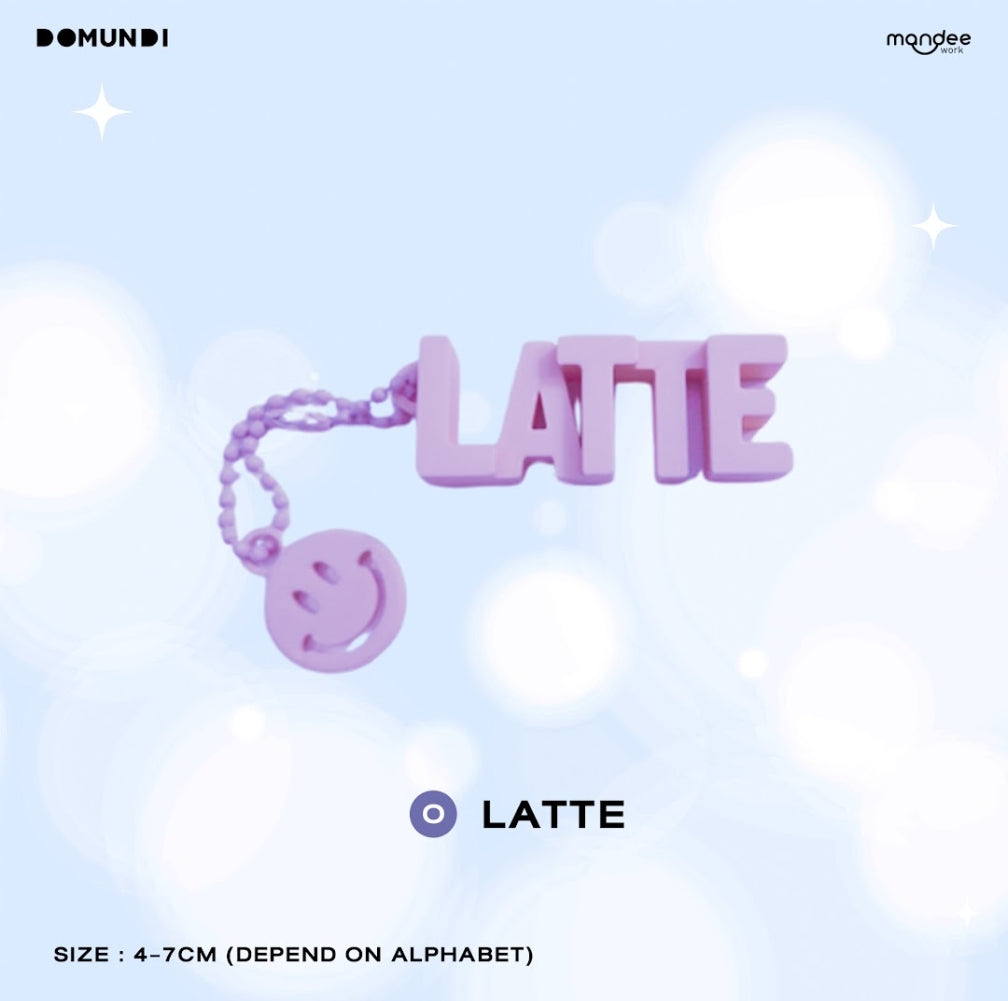 THFOS-036 DMD GLOW UP OFFICIAL MERCHANDISE | 3D Name Keychain【LATTE】