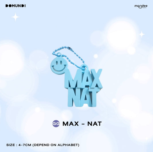 THFOS-054 DMD GLOW UP OFFICIAL MERCHANDISE  |  3D Name Keychain【MAX - NAT】