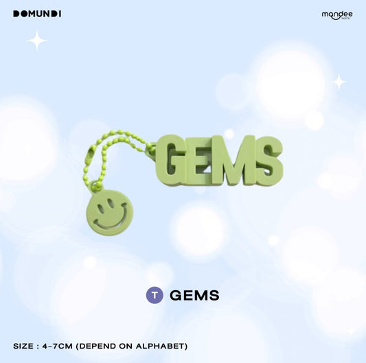 THFOS-041 DMD GLOW UP OFFICIAL MERCHANDISE | 3D Name Keychain [GEMS]